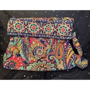 Vera Bradley Venetian Paisley Quilted Purse Colorful Floral Shoulder Bag